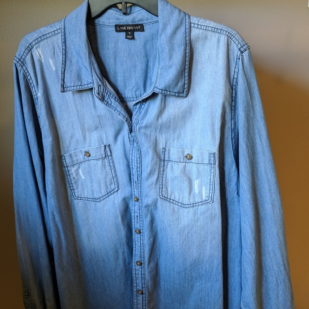 Lane Bryant Denim Shirt